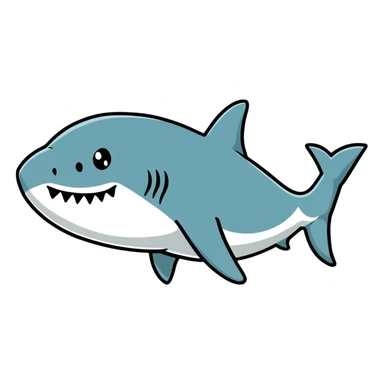 Shark with shoes sticker