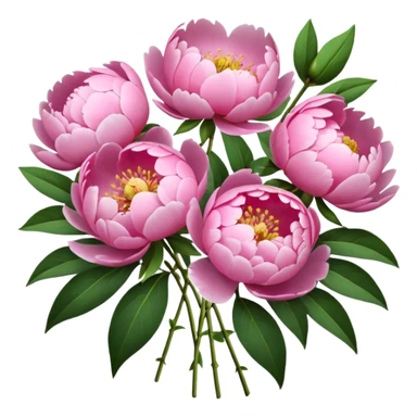 Peonies bouquet sticker