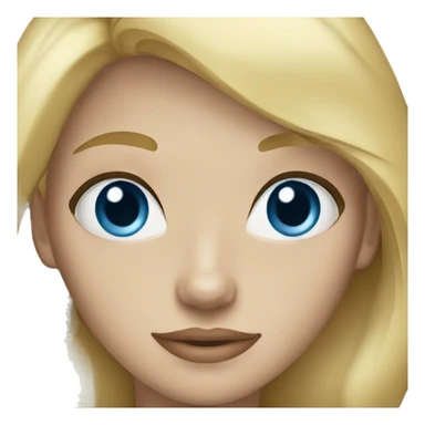 Woman blonde hair blue eyes  sticker