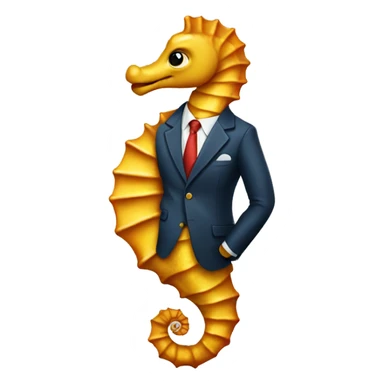 Seahorse in a suit sticker