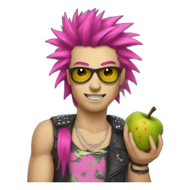 punk rock fruit sticker