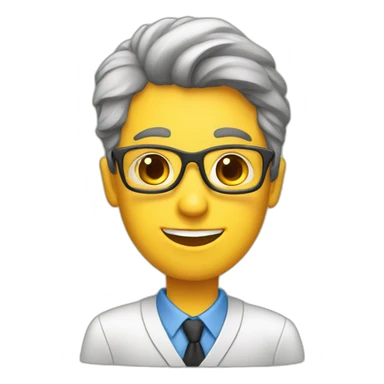 cartoon illustration of a  as a teacher sticker