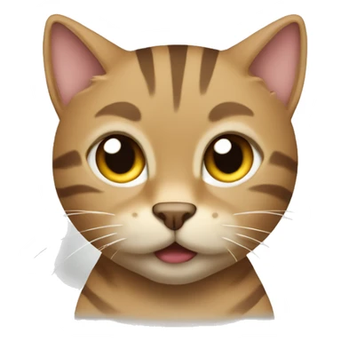 light brown tabby cat boxing  sticker