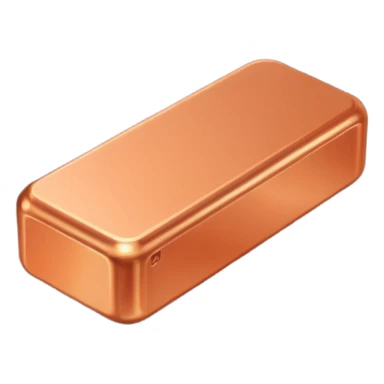 Create an Android-style emoji of a copper ingot. Make it simple, flat, and cartoon-like with solid copper colors, no shine, no reflections, no gradients, and absolutely no faces or expressions. Keep the design clean, rounded, and consistent with modern Android emoji aesthetics.

 sticker