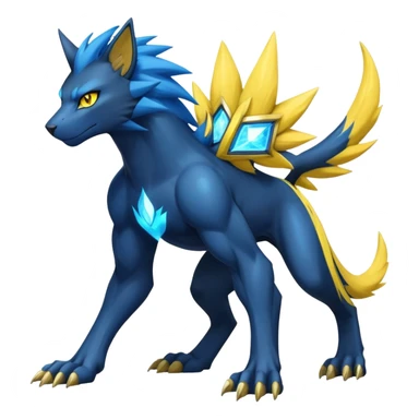 Manectric-Luxray-Draco-Fakémon-hybrid-creature (full body), 4 legs sticker