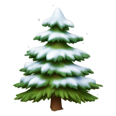 Sapin marron avec de la neige sticker