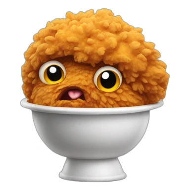 Fried chicken monster sticker