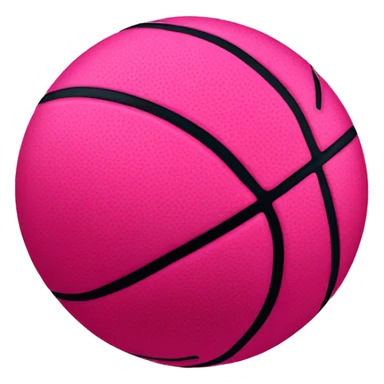 hot pink basketball with nothing on it  sticker
