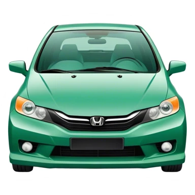 Scratched up Nordic green Honda sticker