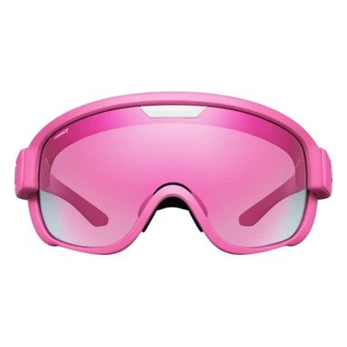 chunky pink sport sunglasses with protective visor lens, substantial build sticker