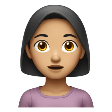 Filipino girl with big eyes and round face  sticker