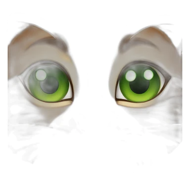 brown and bñack cat with green eyes sticker