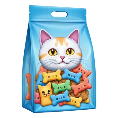 Temptations, Small Plastic bag, treats sticker