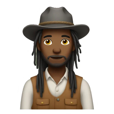 Farmer with dreadlocks sticker