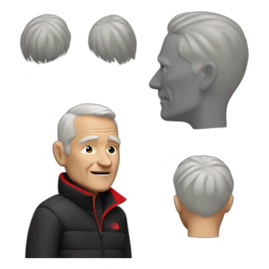 old white man with black and red supreme north face jacket sticker