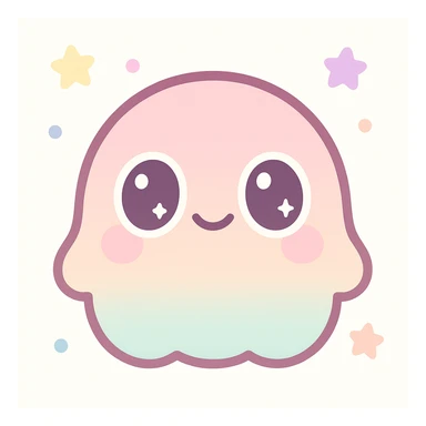 unique gaming emote, cute and simple, big eyes, pastel colors sticker