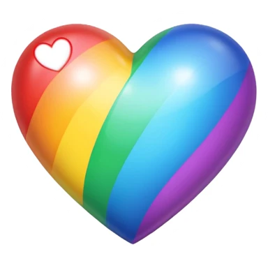 Rainbow heart sticker