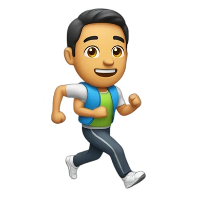 hombre haciendo cardio sticker