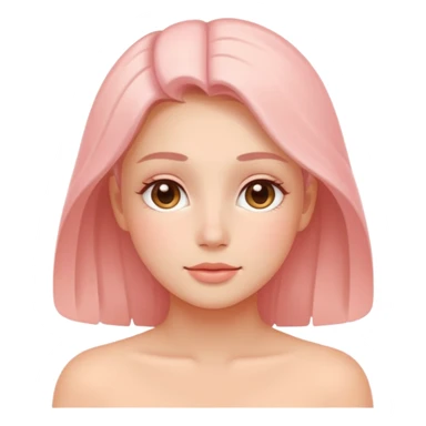 Minimal skincare emoji of a calm glowing face, soft blush tones, healthy radiant skin, minimalist style, gentle gradient, wellness aesthetic, no strong outlines, spa-inspired emoji. sticker