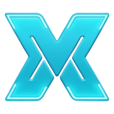 futuristic minimalistic emoji icon, letters "N" formed by three glowing digital lines representing Storm, Atom and NoizeGames, neon purple (#8B5CF6) and cyan (#00E0FF) on dark background, modern tech style, 1:1 aspect ratio sticker