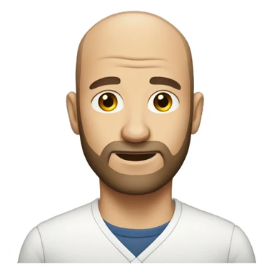 balding handsome man with short beard sticker