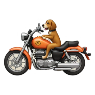 Chien sur une moto sticker