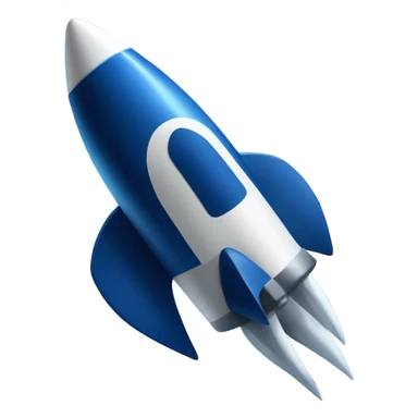 dark blue 
rocket sticker