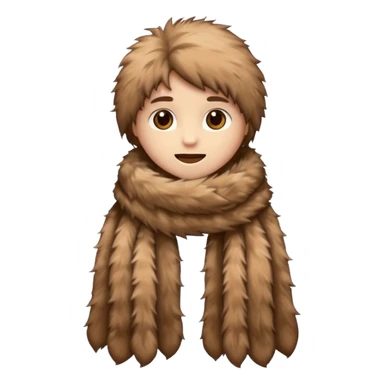 just fur scarf sticker