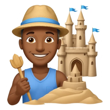 Sand Sculptor black man sticker