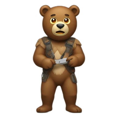 editing video software with bear man sticker