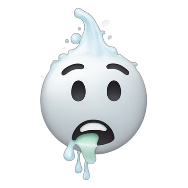 emoji Face with salt pouring out of mouth sticker