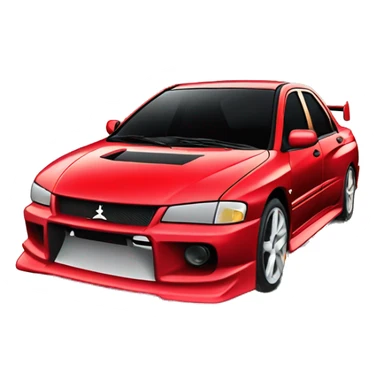 Red Mitsubishi lancer evolution 8 car sticker