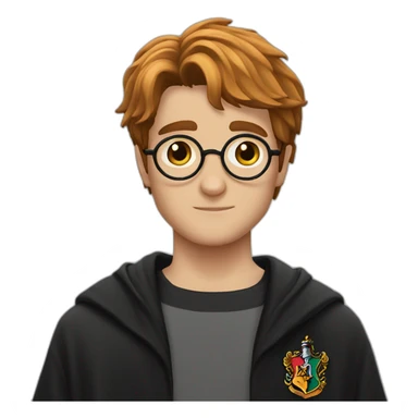 harry potter with his iconic scar sticker