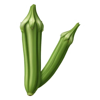 a single okra emoji in drawing format sticker