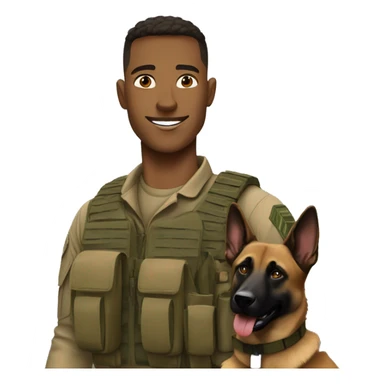 IDF soldier with his Belgian malinois army dog sticker