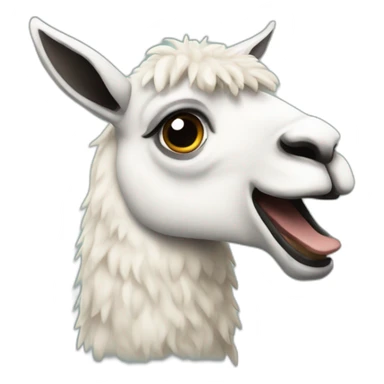 llama spiting sticker