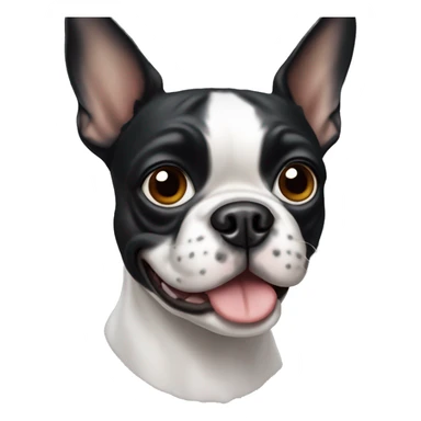A Boston terrier dog  sticker
