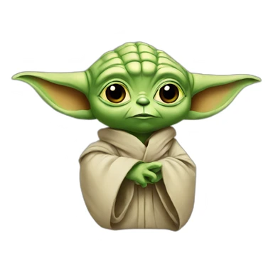 Yoda on a bird sticker