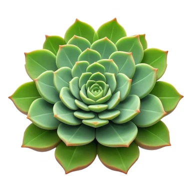 Cinematic Realistic Succulent Emoji, Compact and plump, with fleshy leaves arranged in rosettes of various shapes. The soft, green leaves glow with a gentle radiance, exuding a sense of calm and tranquility. Soft glowing outline, capturing the essence of resilience and beauty in a blossoming succulent! sticker