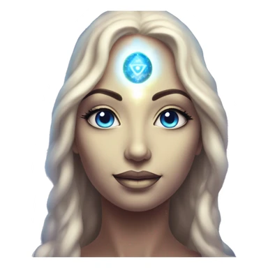 Pleiadian radiant glowing diva woman female third eye sticker