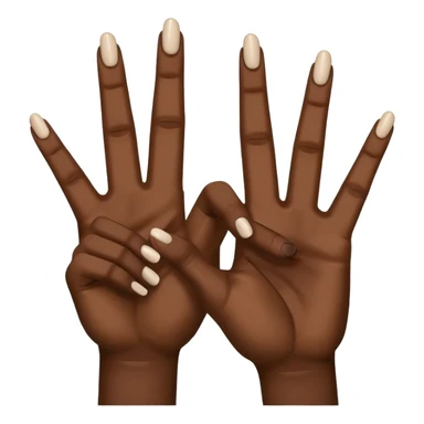 Make the ysl hand sign, but make the hand dark skin, only 4 fingers, with the index and middle finger up and the thumb up, every other finger down. Only 1 hand  sticker
