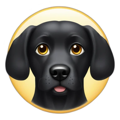 black-bolonka-dog-with-halo sticker