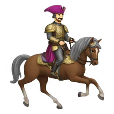 yavuz sultan selim riding a horse sticker