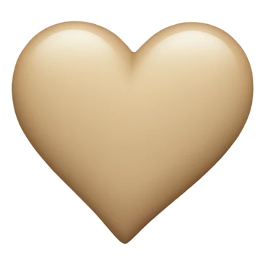 Beige heart sticker