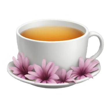 flower cup tea sticker