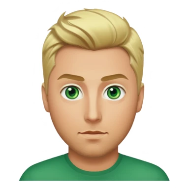 Lance Bass green eyes, blonde hair sticker