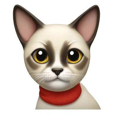 Siamese Christmas cat sticker