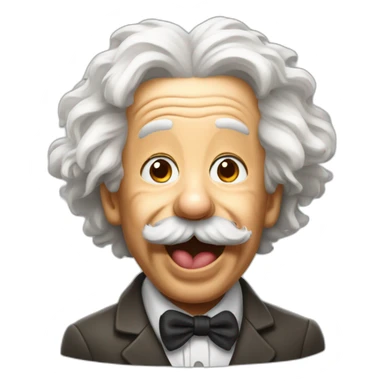 einstein tongue out sticker