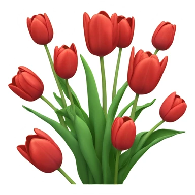 background composed of red tulips sticker