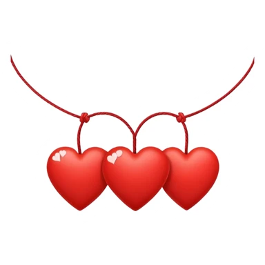 Two hearts connected by string for 'Stay' song sticker